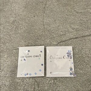 Origami Owl Sparkling Blue and Silver Set